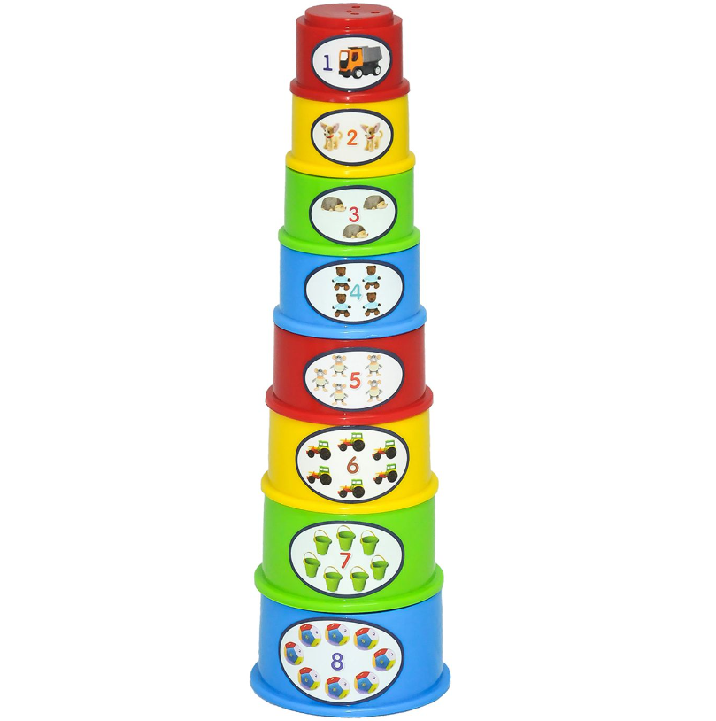 Toy Markt Μπεμπέ Εκπαιδευτική Πυραμίδα Με 8 Νούμερα 23εκ. Toy Markt 74-1081 - Toy Markt - 74-1081